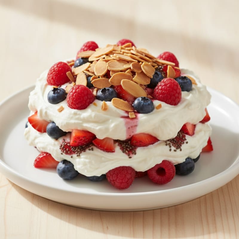 Greek Yogurt Protein Parfait with Mixed Berries