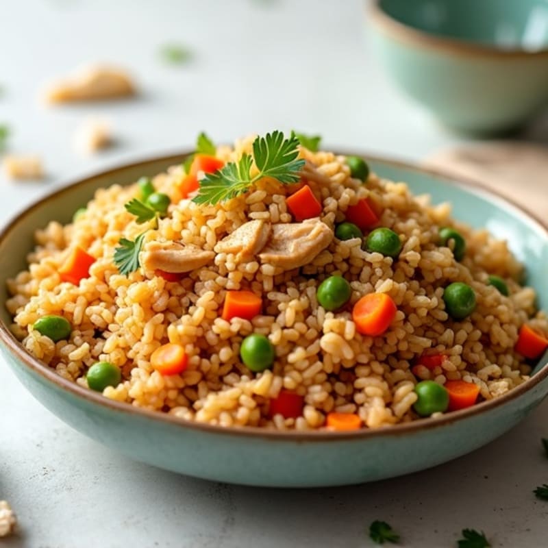 Healthy Chicken and Crispy Veggie Fried Rice