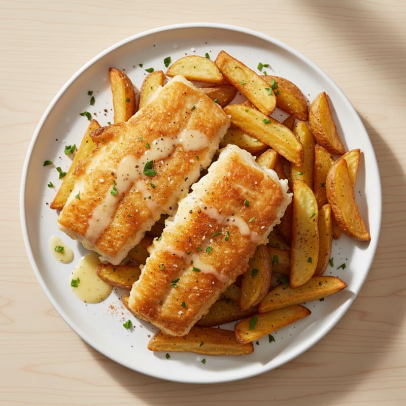 Classic Beer-Battered Cod with Chips