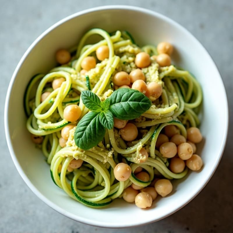 Zucchini Noodles with Creamy Vegan Pesto
