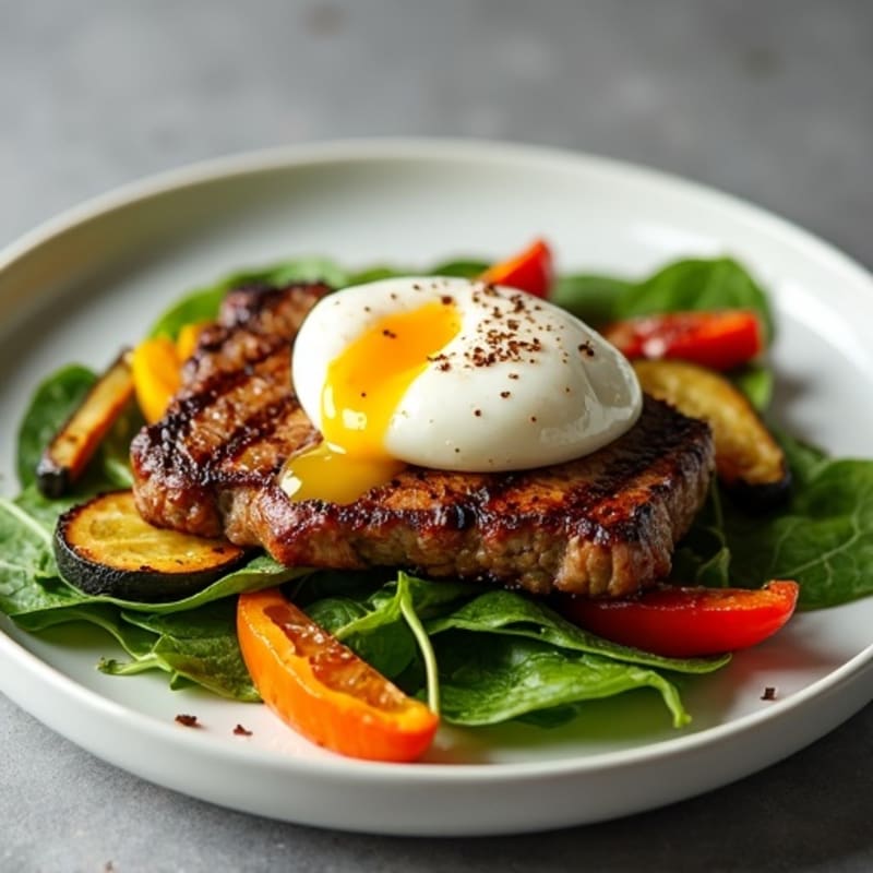Grilled Steak and Roasted Vegetable Salad with Citrus Vinaigrette
