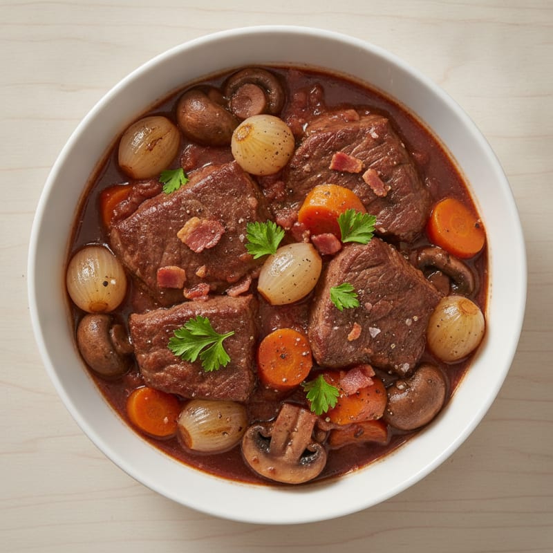 Beef Bourguignon with Pearl Onions