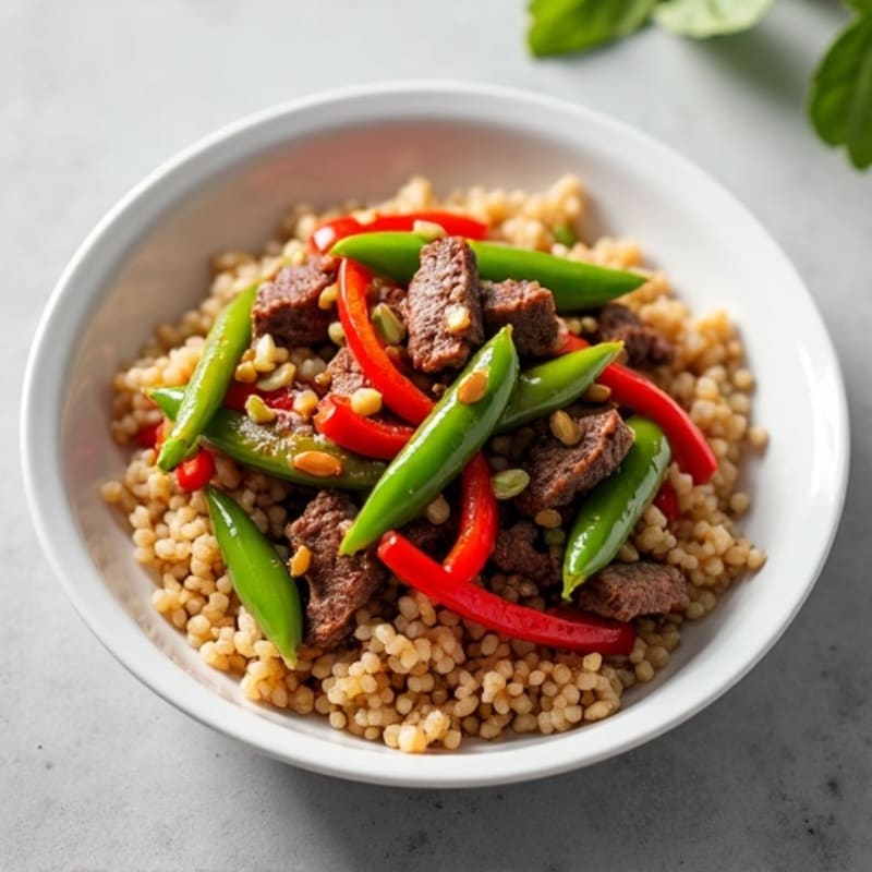 Lean Beef and Veggie Stir Fry with Brown Rice