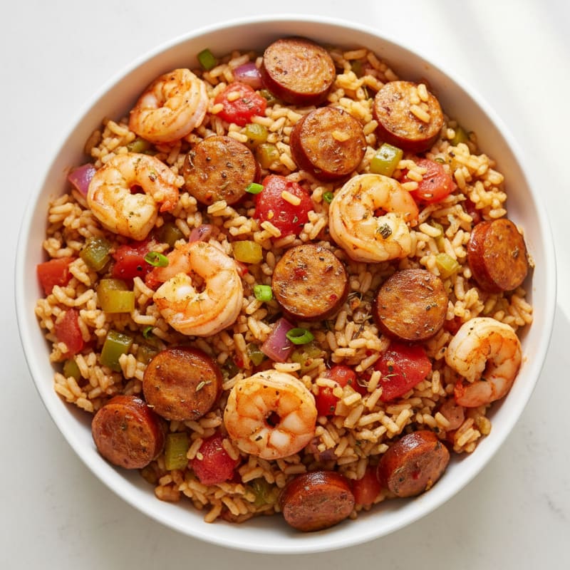 Creole Shrimp and Sausage Jambalaya