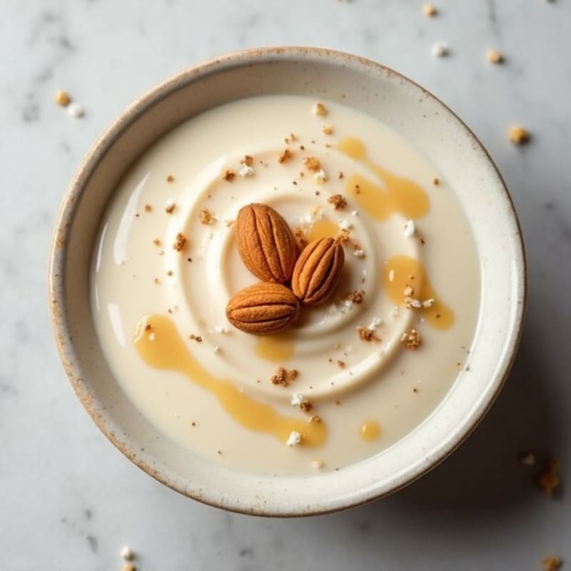 Coconut Protein Pudding with Almond Butter