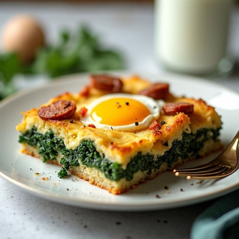 Hearty Sausage and Kale Breakfast Strata