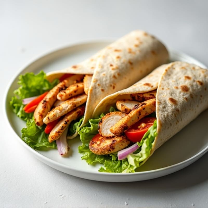 Fresh Grilled Chicken and Crunchy Veggie Wrap