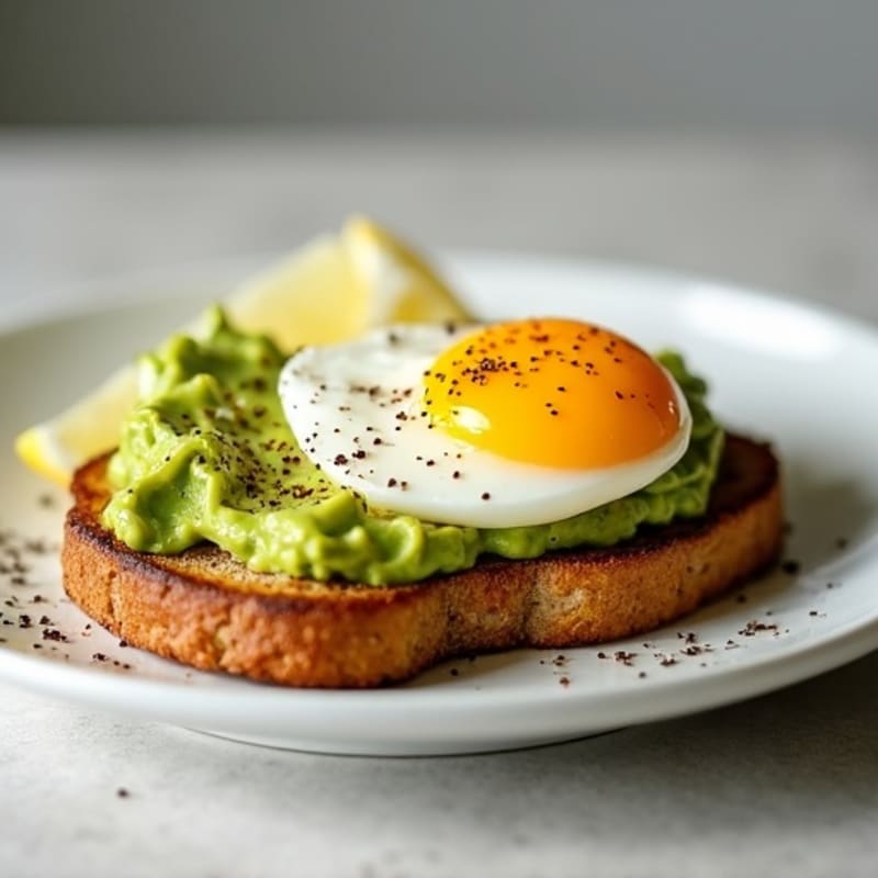 Healthy Crispy Avocado Toast with Soft-Boiled Egg