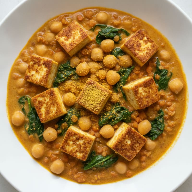 Lentil and Chickpea Coconut Curry