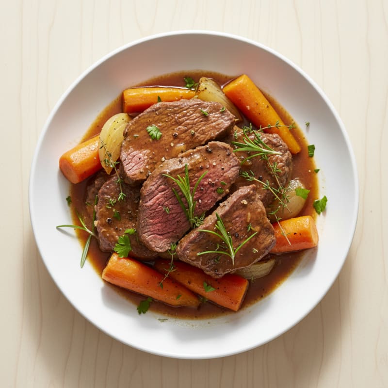 Slow-Cooked Herb Beef with Root Vegetables