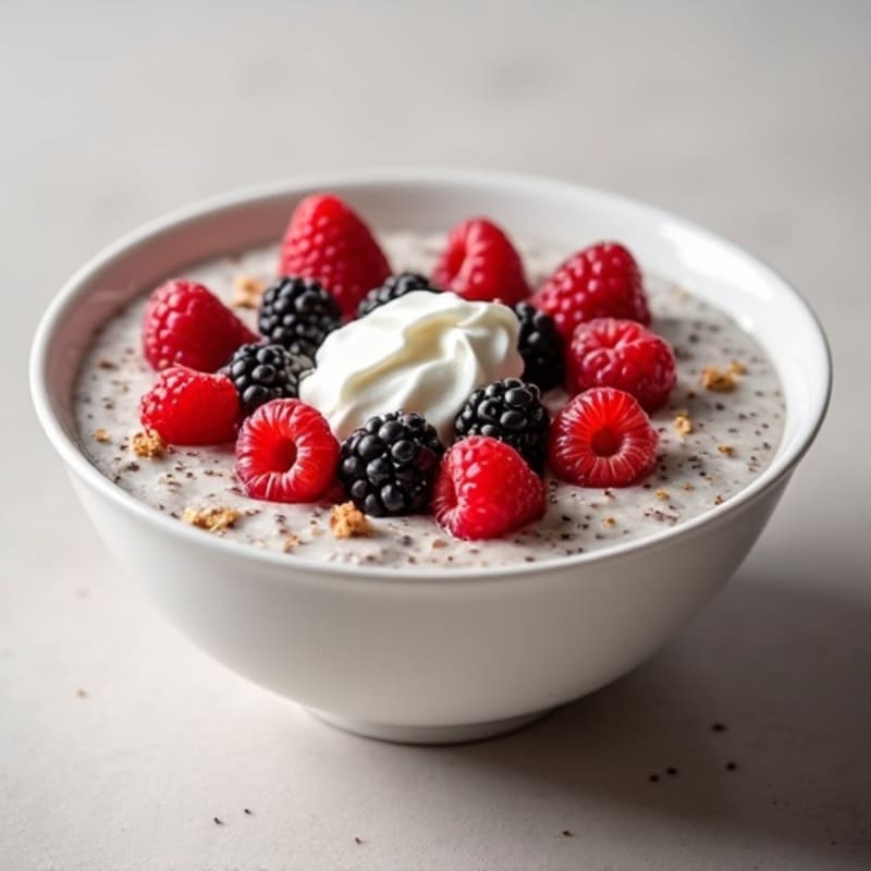 Creamy Vanilla Berry Chia Pudding Bowl