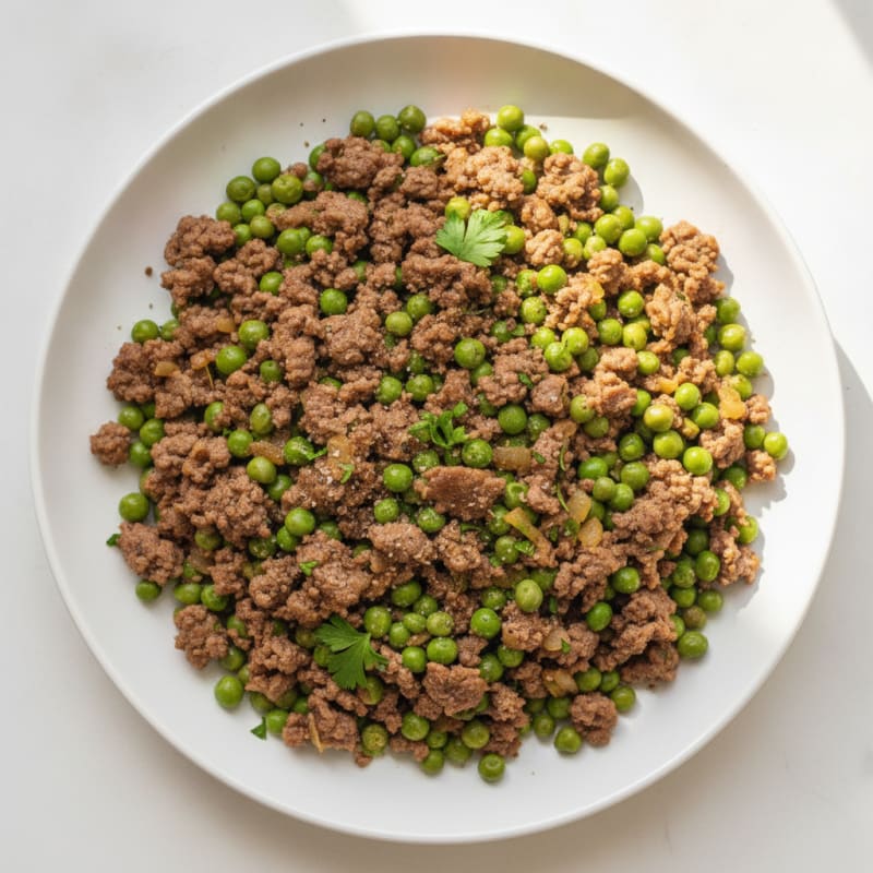 Ground Beef and Sweet Pea Skillet