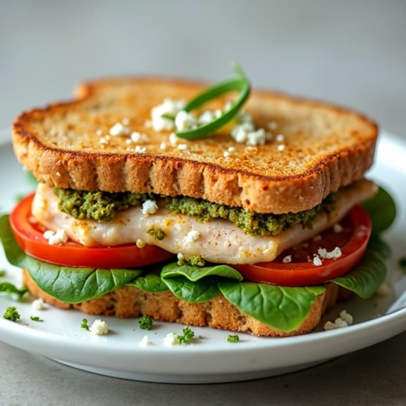 Lean Turkey Pesto Crispy Pressed Sandwich