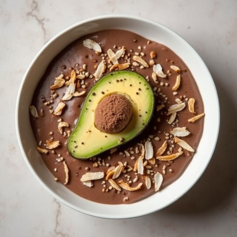 Silky Chocolate Protein Pudding with Toasted Coconut