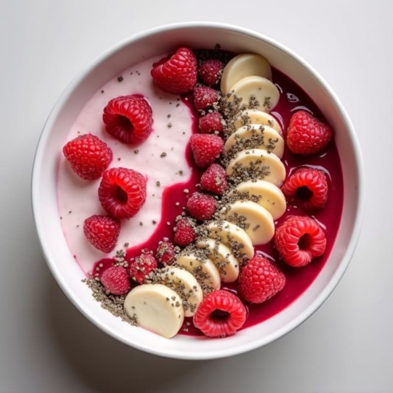 Creamy Raspberry Vanilla Protein Bowl