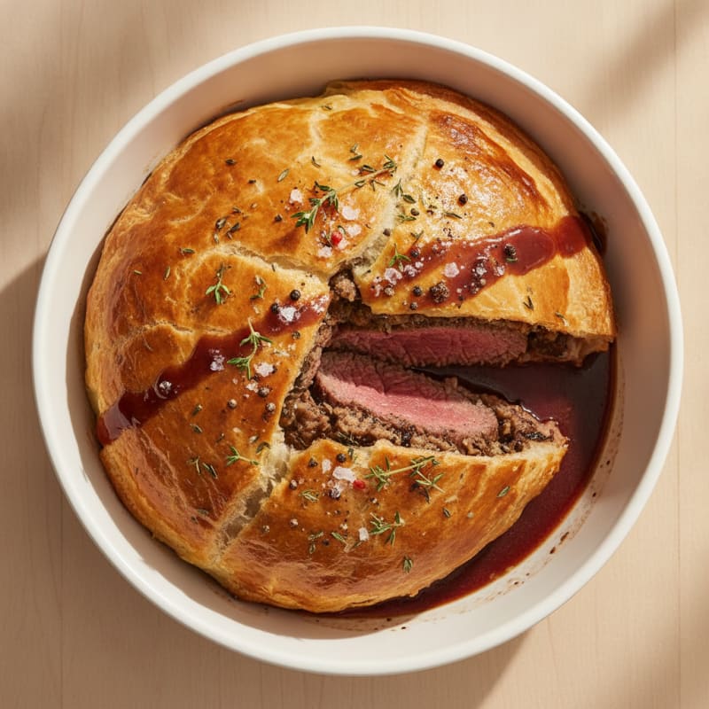 Beef Wellington with Mushroom Duxelles