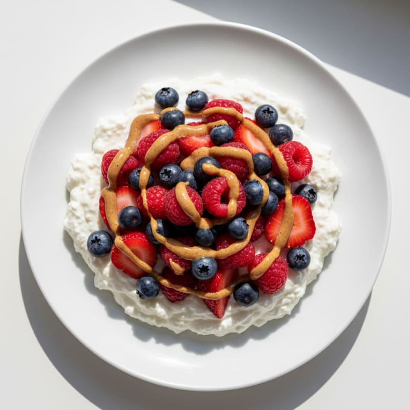 Silky Greek Yogurt Protein Mousse with Mixed Berries