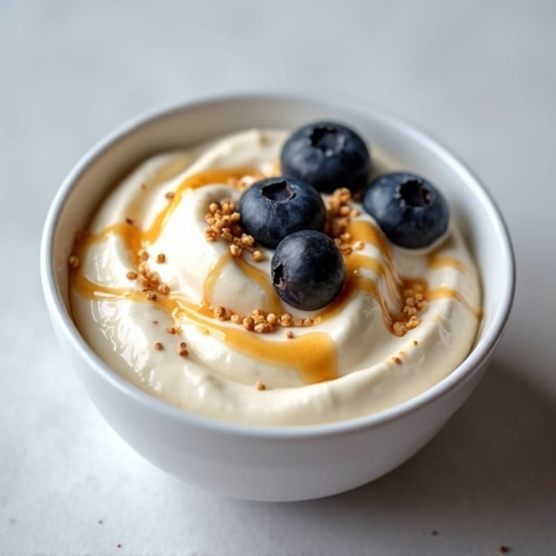 Silky Greek Yogurt Protein Pudding with Almond Butter Swirl