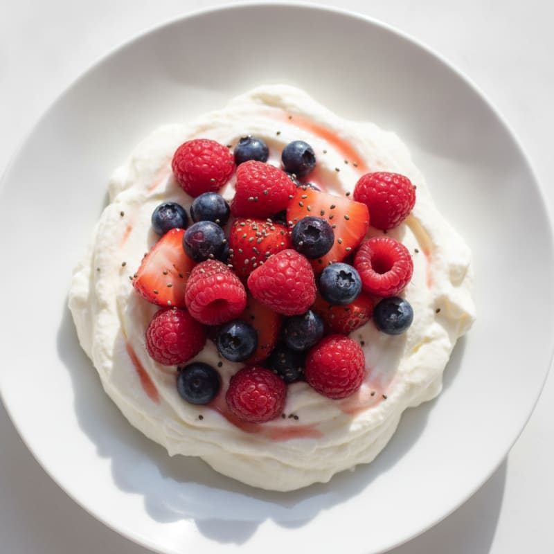 Silky Greek Yogurt Protein Mousse with Berries