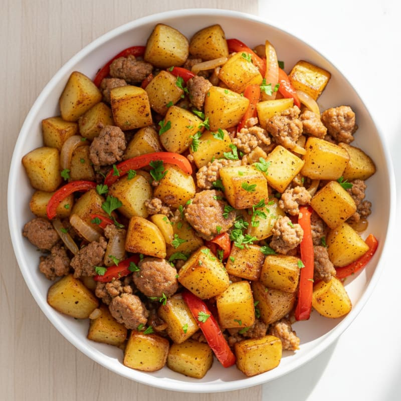 Golden Potato and Sausage Skillet