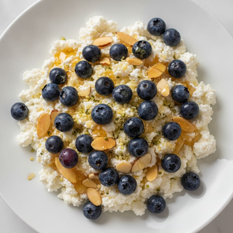 Cottage Cheese Berry Protein Bowl with Almonds