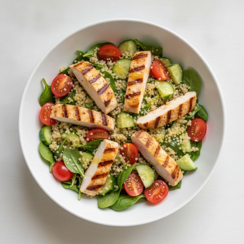 Grilled Chicken and Quinoa Salad with Lemon Vinaigrette