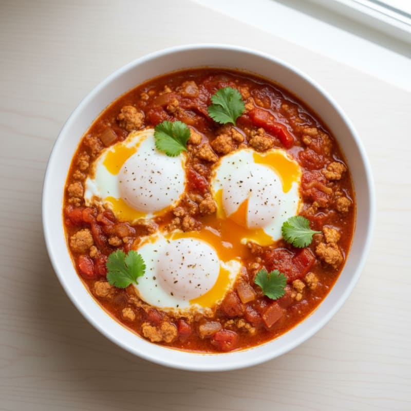 Spiced Tomato and Poached Egg Shakshuka