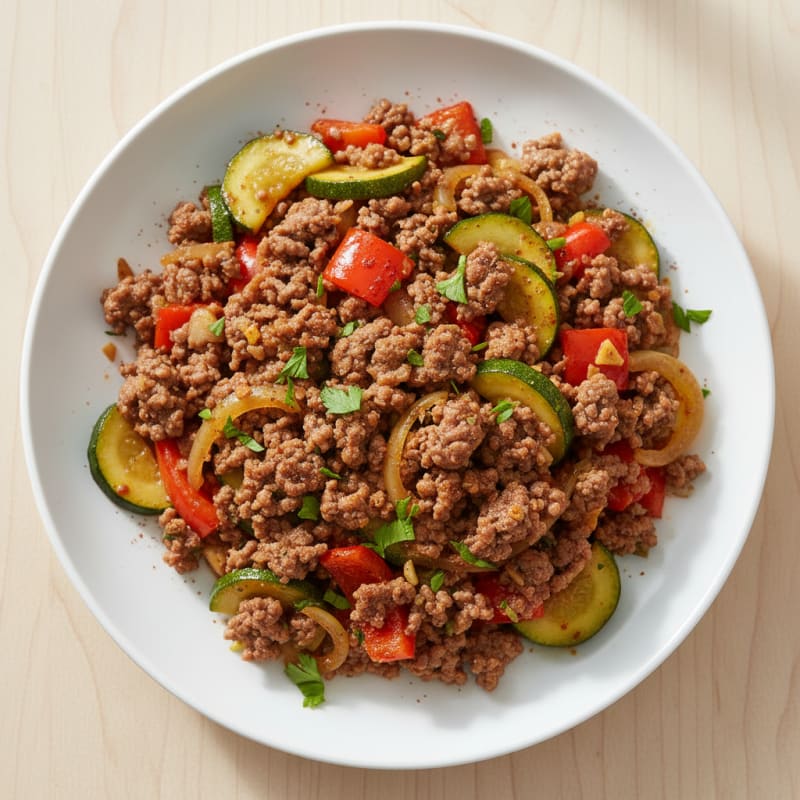 Savory Ground Beef and Vegetable Skillet