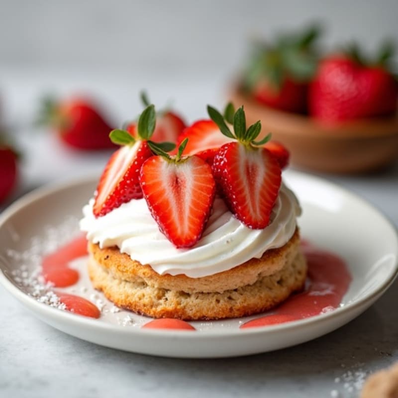 Fresh Strawberry Shortcake with Whipped Coconut Cream