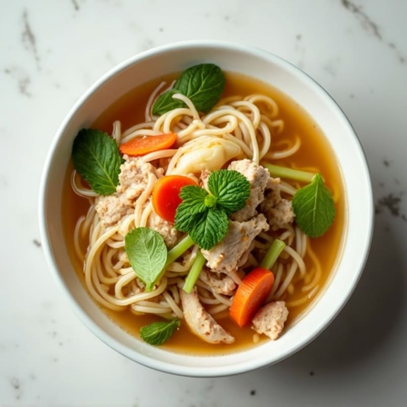 Aromatic Chicken and Fresh Herb Noodle Soup