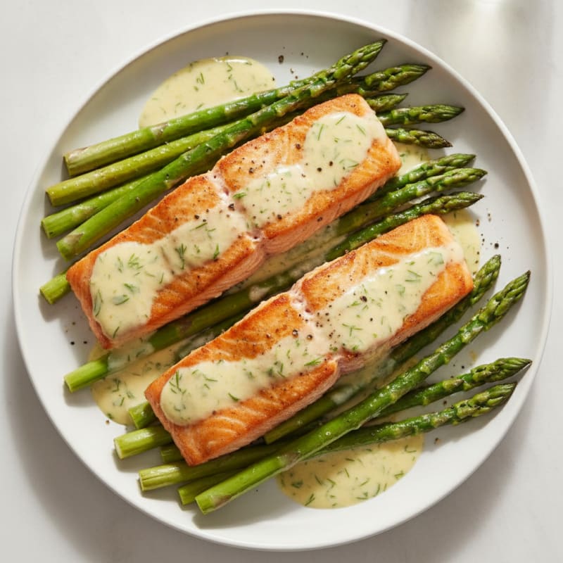 Pan-Seared Salmon with Lemon-Dill Sauce