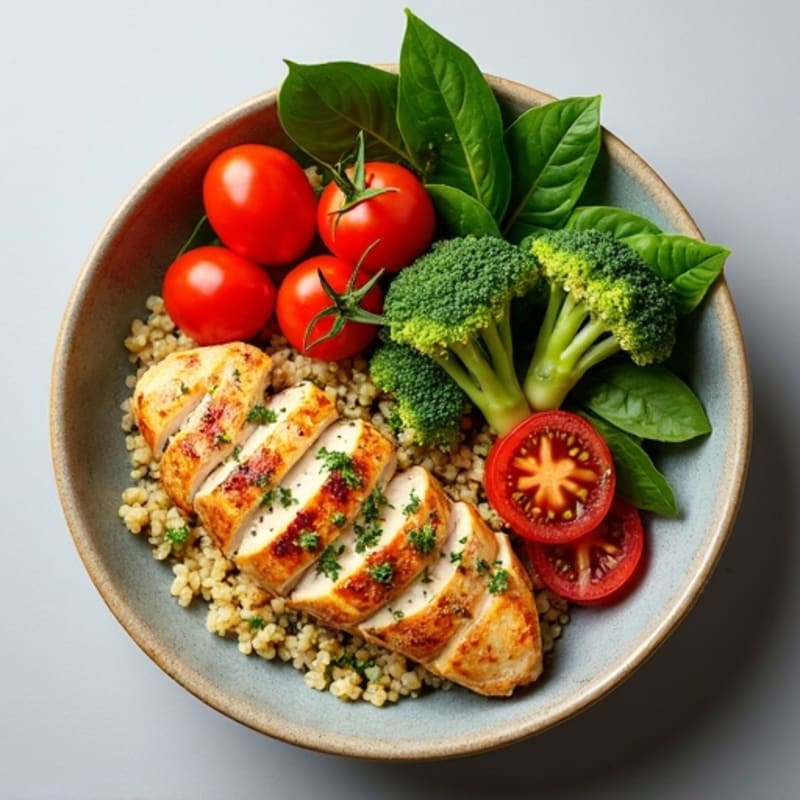 Herb-Roasted Chicken and Quinoa Power Bowl