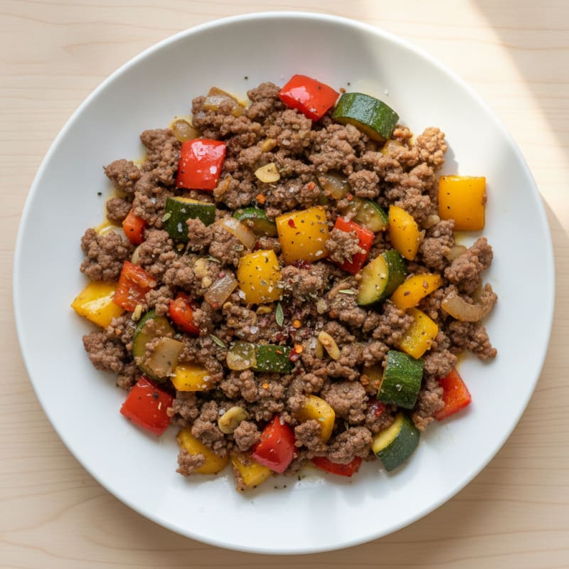 Savory Ground Beef Skillet with Vegetables