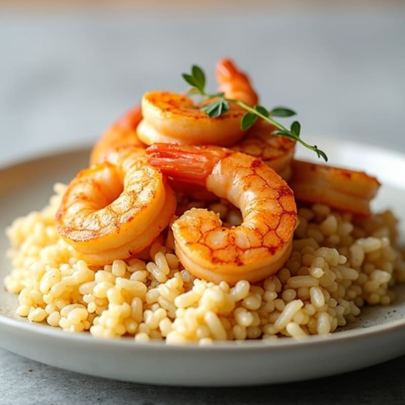 Creamy Cajun-Spiced Shrimp with Cauliflower Rice