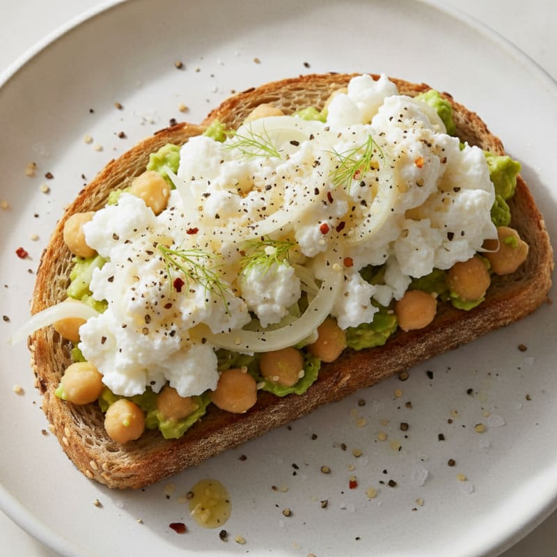 Chickpea Fennel Avocado Tartine