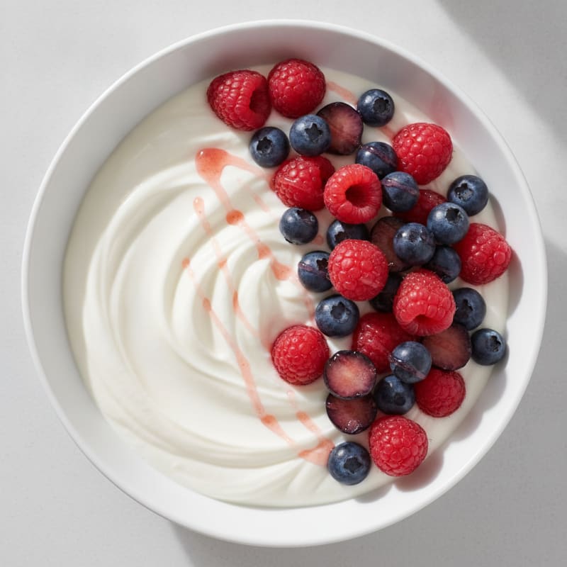 Silky Protein Yogurt with Mixed Berries