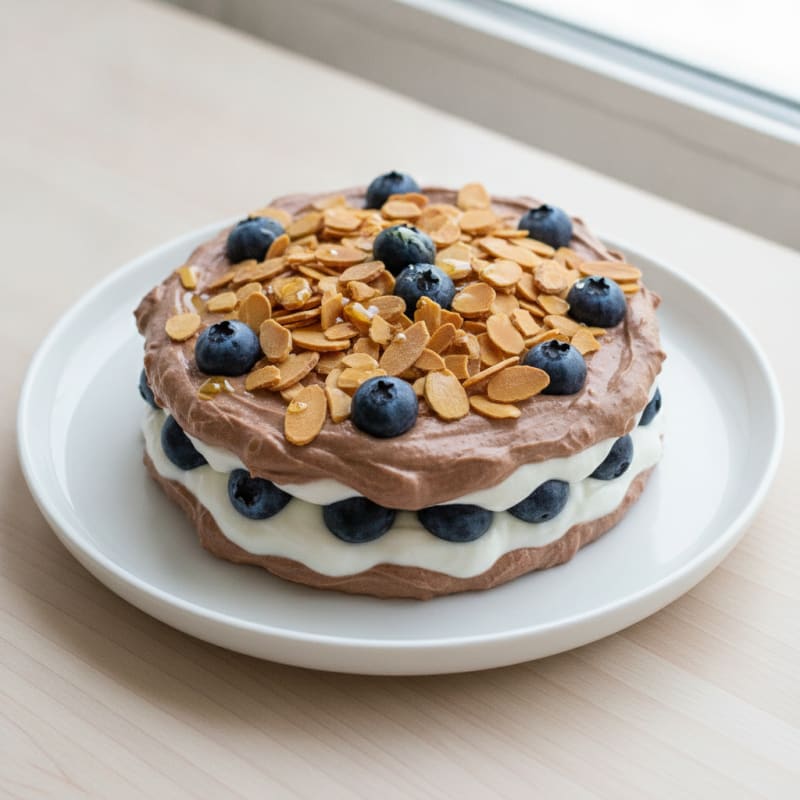 Greek Yogurt Protein Parfait with Cocoa and Chia