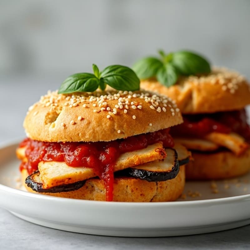 Crispy Baked Eggplant Parmesan Hero