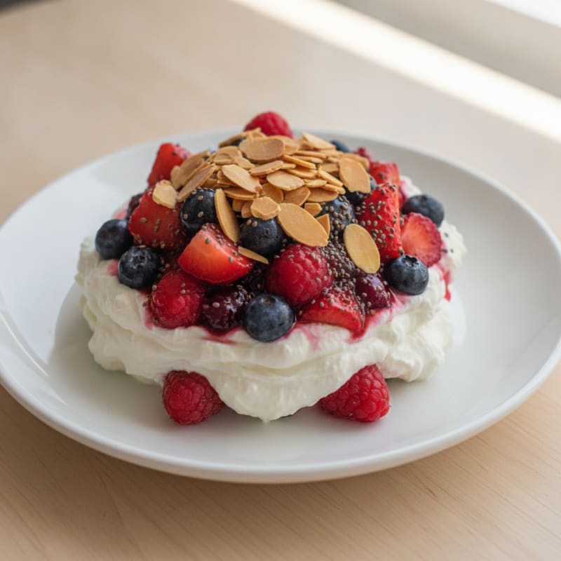Greek Yogurt Protein Parfait with Mixed Berries