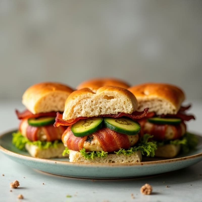 Bacon-Wrapped Jalapeño Turkey Sliders with Avocado