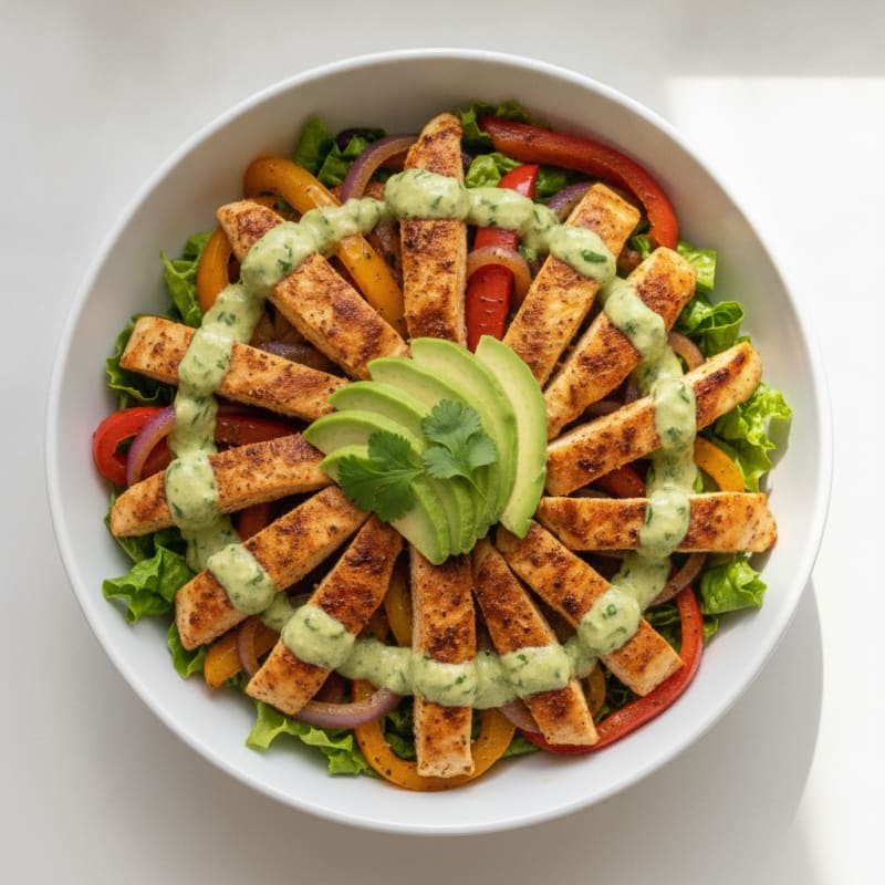 Chicken Fajita Bowl with Roasted Peppers