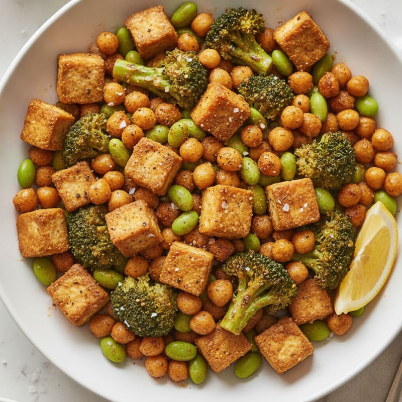 Roasted Vegetable and Chickpea Bowl