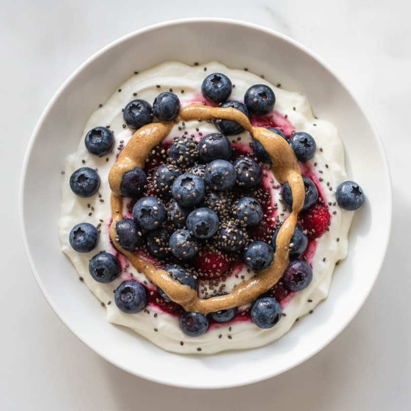 Silky Greek Yogurt Protein Pudding with Mixed Berries