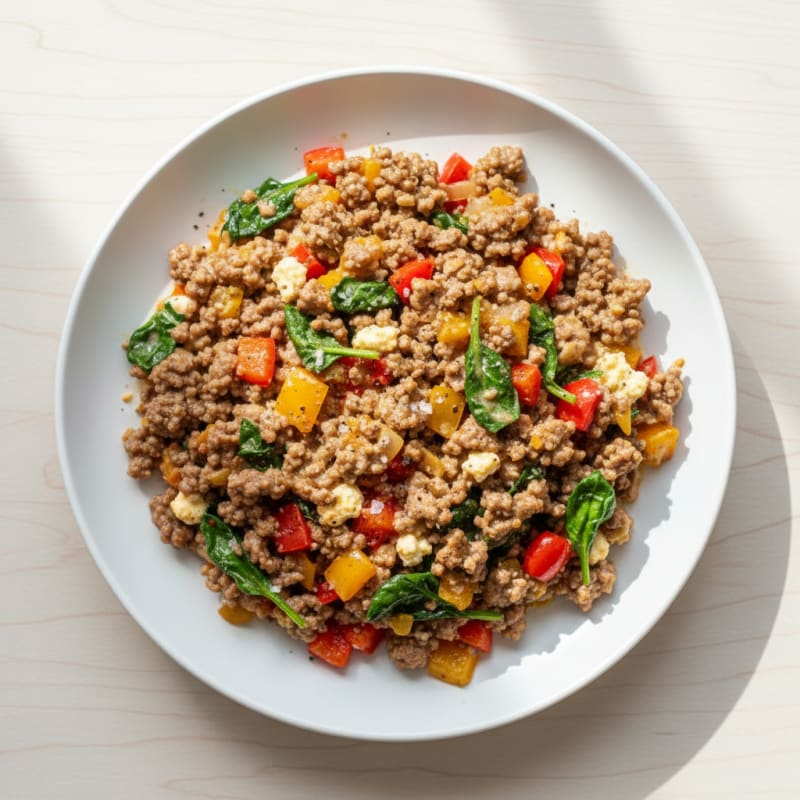 Creamy Ground Beef and Pepper Skillet