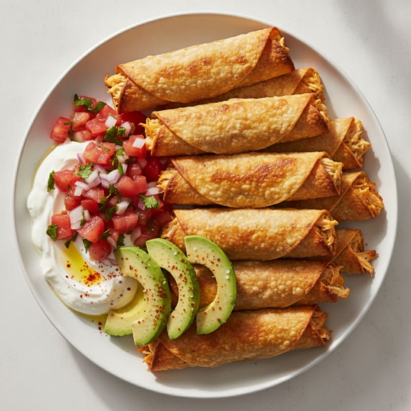 Chicken and Cheese Baked Taquitos