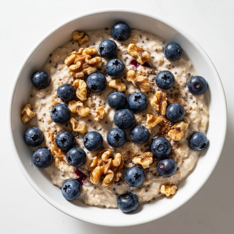 High-Protein Berry Nut Overnight Oats