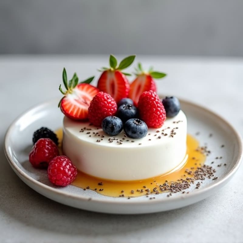 Greek Yogurt Protein Mousse with Berries