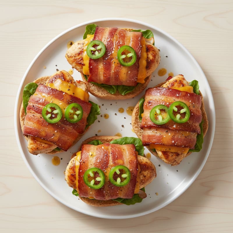 Bacon-Wrapped Jalapeño Chicken Sliders