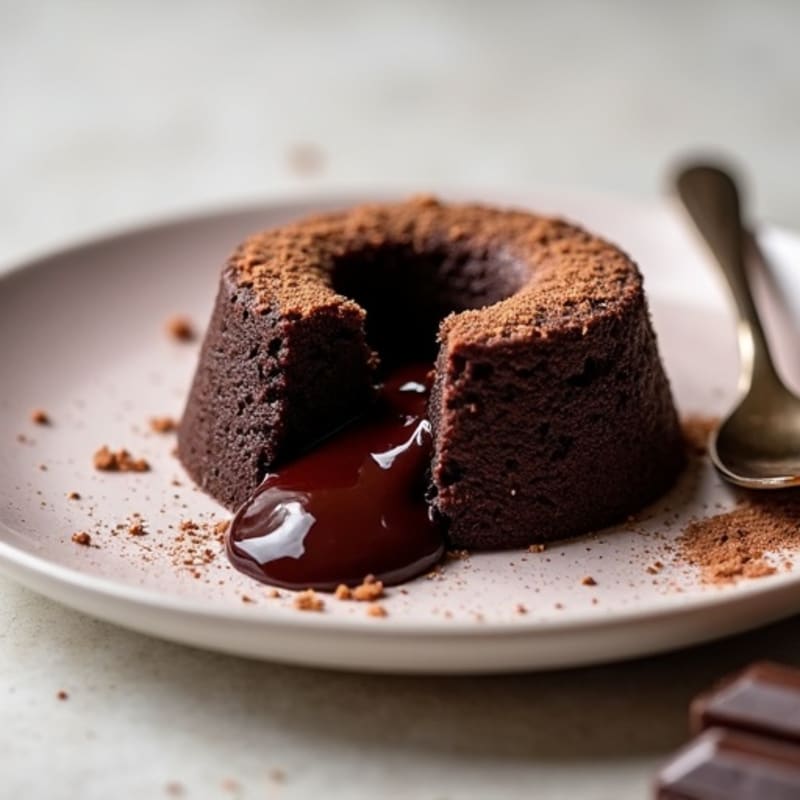 Protein-Rich Dark Chocolate Lava Cake