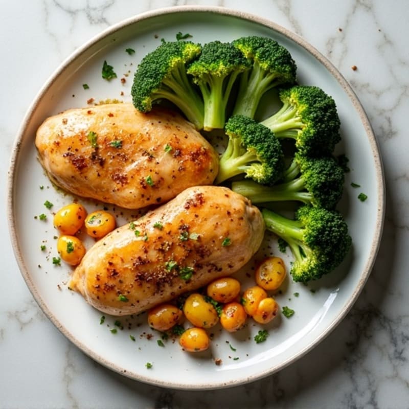Sheet Pan Roasted Chicken and Crispy Broccoli